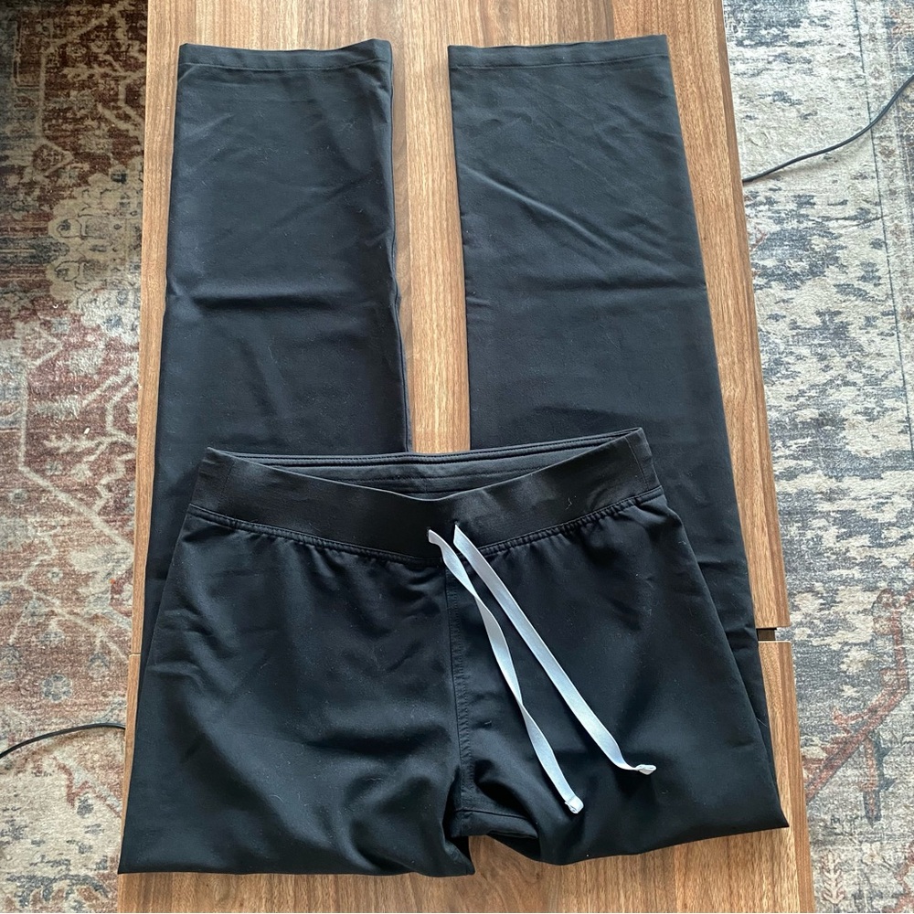 Figs Black Women's Scrub Pants with Drawstring